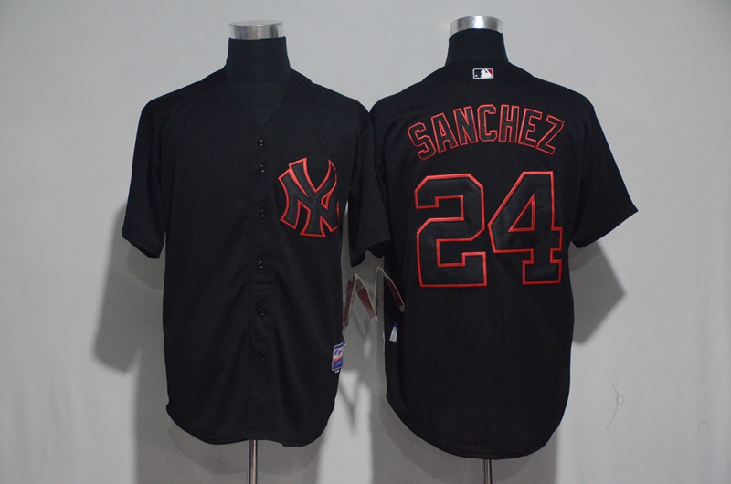 2017 MLB New York Yankees #24 Sanchez Black Classic Jerseys